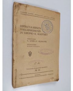 Kirjailijan V. I. Lenin käytetty kirja Proletaarinen vallankumous ja luopio K. Kautsky