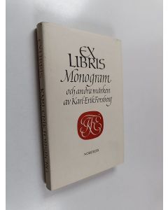 Kirjailijan Karl Erik Forsberg käytetty kirja Exlibris monogram och andra märken