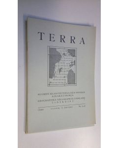 käytetty kirja Terra 1940 n:o 1-4 : Suomen maantieteellisen seuran aikakauskirja