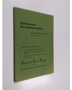 käytetty teos Satakunnan hevosjalostusliiton toimintakertomus vuodelta 1938