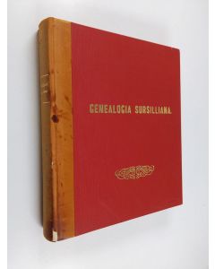 Kirjailijan Elias Robert Alcenius käytetty kirja Genealogia Sursilliana : Faksimile vuoden 1850 painoksesta, II uusintapainos.