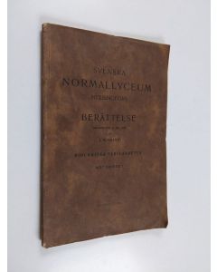 käytetty kirja Svenska normallyceum Helsingfors : berättelse avgiven den 31 maj 1928