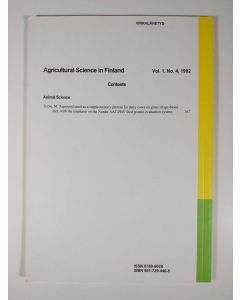 käytetty kirja Agricultural science in Finland 4/1992