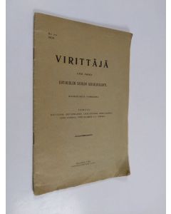 käytetty kirja Virittäjä 8/1909