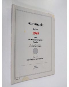 käytetty teos Almanack för året 1989 efter vår Frälsares Kristi födelse