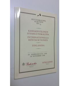 käytetty kirja Bukowski : kansainvälinen syyshuutokauppa 28.11.1998 = internationella höstauktionen 28.11.1998