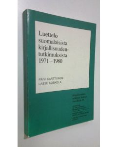 Kirjailijan Päivi Karttunen käytetty kirja Kirjallisuudentutkijain seuran vuosikirja 36