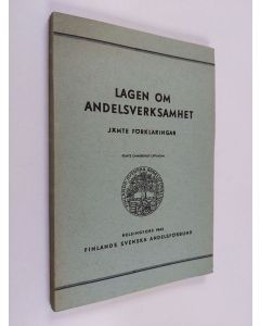 käytetty kirja Lagen om andelsverksamhet jämte förklaringar