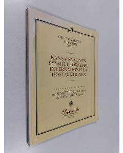 käytetty kirja Huutokauppa auktion no 37 : kansainvälinen syyshuutokauppa internationella höstauktionen : 28.11.1992