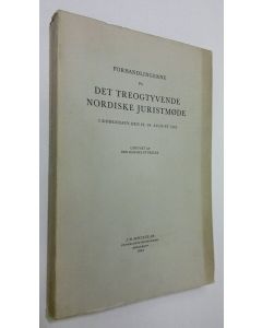 käytetty kirja Forhandlingerne på det treogtyvende nordiske juritmode i Köpenhavn den 22.-24. august 1963