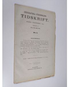 käytetty kirja Geografiska föreningens tidskrift 1890 : andra årgången N:o 3