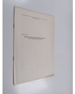 Kirjailijan Richard Frey uusi teos Helsingin yliopiston hyönteismuseon kokoelmien kasvu toimintavuonna 1955-1956