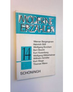 Kirjailijan Werner Bergengruen käytetty kirja Moderne erzähler 14 - Humor in der neueren deutschen Literatur