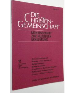 käytetty teos Die Christen-Gemeinschaft 11/1976 : Monatsschrift zur religiosen erneuerung