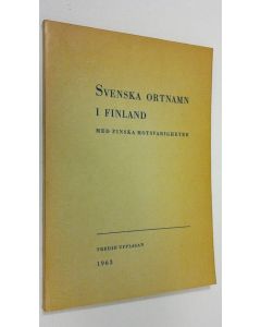 käytetty kirja Svenska ortnamn i Finland med finska motsvarigheter