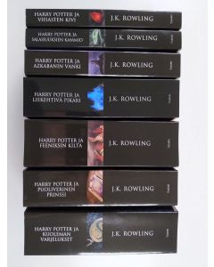 Kirjailijan J. K. Rowling uusi kirja Harry Potter 1-7 (koko sarja) : Harry Potter ja viisasten kivi ; Salaisuuksien kammio ; Azkabanin vanki ; Liekehtivä pikari ; Feeniksin kilta ; Puoliverinen prinssi ; Kuoleman varjelukset (UUSI)