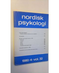 Kirjailijan Judy Gammelgaard käytetty kirja Nordisk psykologi nro 4/1983 vol. 32