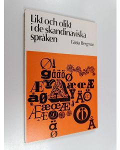 Kirjailijan Gösta Bergman käytetty kirja Likt och olikt i de skandinaviska språken