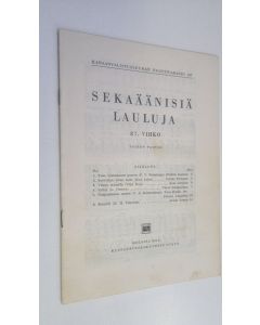 käytetty teos Sekaäänisiä lauluja 87. vihko