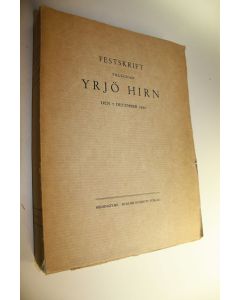 Kirjailijan Gunnar Castren käytetty kirja Festskrift tillägnad Yrjö Hirn den 7 december 1930