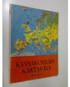 Kirjailijan Arvi Ulvinen käytetty kirja Kansakoulun kartasto