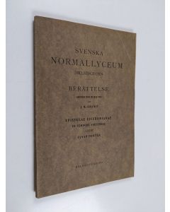 käytetty kirja Svenska normallyceum Helsingfors : berättelse avgiven den 30 maj 1931