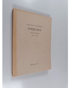 käytetty kirja Helsingin yliopiston ohjelma vuonna 1971-1972