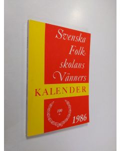 käytetty kirja Svenska folkskolans vänners kalender 1986