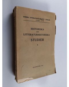 Kirjailijan C. von Bonsdorff käytetty kirja Historiska och litteraturhistoriska studier 1