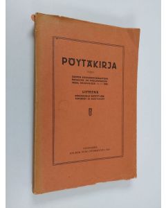 käytetty kirja Pöytäkirja tehty Suomen sosialidemokraattisen puolueen XIV puoluekokouksessa, Helsingissä 1/2-6/2 1926 : liitteenä kokoukselle esitetyt kertomukset ja alustukset