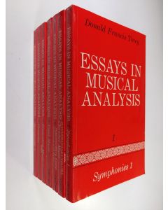 Kirjailijan Donald Tovey käytetty kirja Essays in musical analysis 1-6 + supplementary volume (pahvikotelossa)