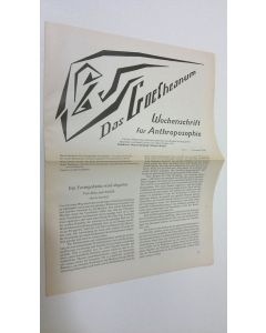 Tekijän Martin Barkhoff  käytetty teos Das Goetheanum nr. 3/1990 : Wochenschrift fur Anthroposophie