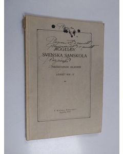 käytetty kirja Åggelby svenska samskola Läsaret 1930-31