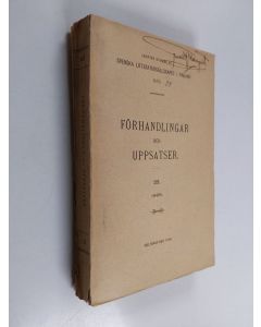 käytetty kirja Förhandlingar och uppsatser
