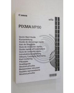 käytetty kirja Canon Pixma MP190 - Quick Start Guide