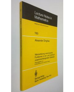 Kirjailijan A. Dinghas käytetty kirja Wertverteilung meromorpher Funktionen in ein- und mehrfach zusammenhängenden Gebieten