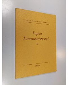 käytetty kirja Vapaa kansansivistystyö X : Kansansivistysopillisen yhdistyksen vuosikirja 1962