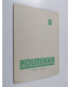 käytetty kirja Politiikka 4/1960 : Valtiotieteellisen yhdistyksen julkaisu