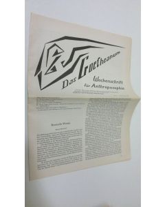 Tekijän Martin Barkhoff  käytetty teos Das Goetheanum nr. 6/1990 : Wochenschrift fur Anthroposophie