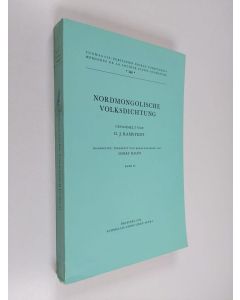 Kirjailijan G. J. Ramstedt käytetty kirja Nordmongolische Volksdichtung 2