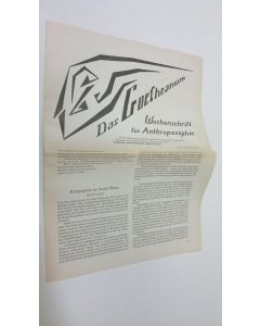 Tekijän Martin Barkhoff  käytetty teos Das Goetheanum nr. 8/1990 : Wochenschrift fur Anthroposophie