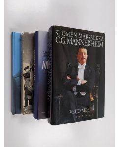 Kirjailijan Veijo Meri & Mikko Uola ym. käytetty kirja Mannerheim-kirjapaketti : Suomen marsalkka C.G. Mannerheim ; Mannerheim - Chevalier-kaartin kasvatti ; Marski läheltä ja kaukaa ; Marskin ryyppy