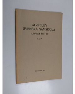 käytetty teos Åggelby svenska samskola Läsaret 1934-35 24