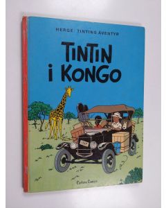 Kirjailijan Herge käytetty kirja Tintin i kongo