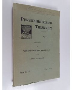 käytetty kirja Personhistorisk tidskrift 1934