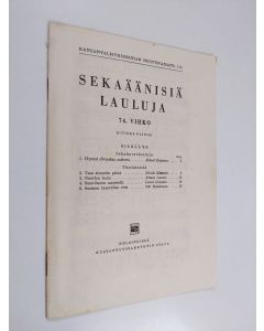 käytetty teos Sekaäänisiä lauluja 74. vihko