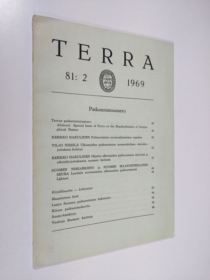 Terra 81: 2/1969 : Paikanniminumero