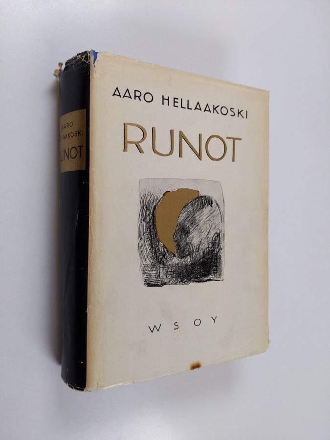 Aaro Hellaakoski : Runot : Runoja : Nimettömiä lauluja : Me kaksi :  Elegiasta oodiin : Maininki ja vaahtopää : Jääpeili : Vartiossa : Uusi runo  : Huojuvat keulat : Hiljaisuus : Sarjoja : Huomenna seestyvää