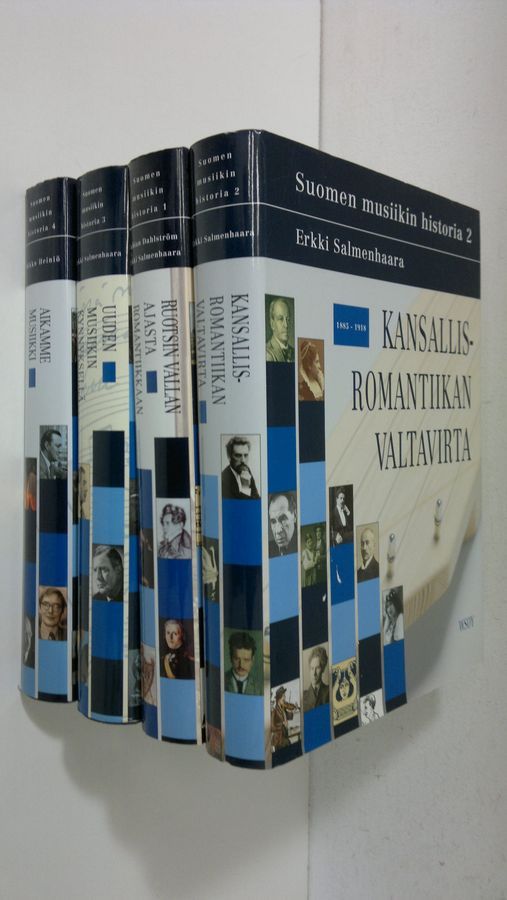 Suomen musiikin historia 1-4 : Ruotsin vallan ajasta romantiikkaan :  keskiaika - 1899 ; Kansallisromantiikan valtavirta ; Uuden musiikin  kynnyksellä ; Aikamme musiikki